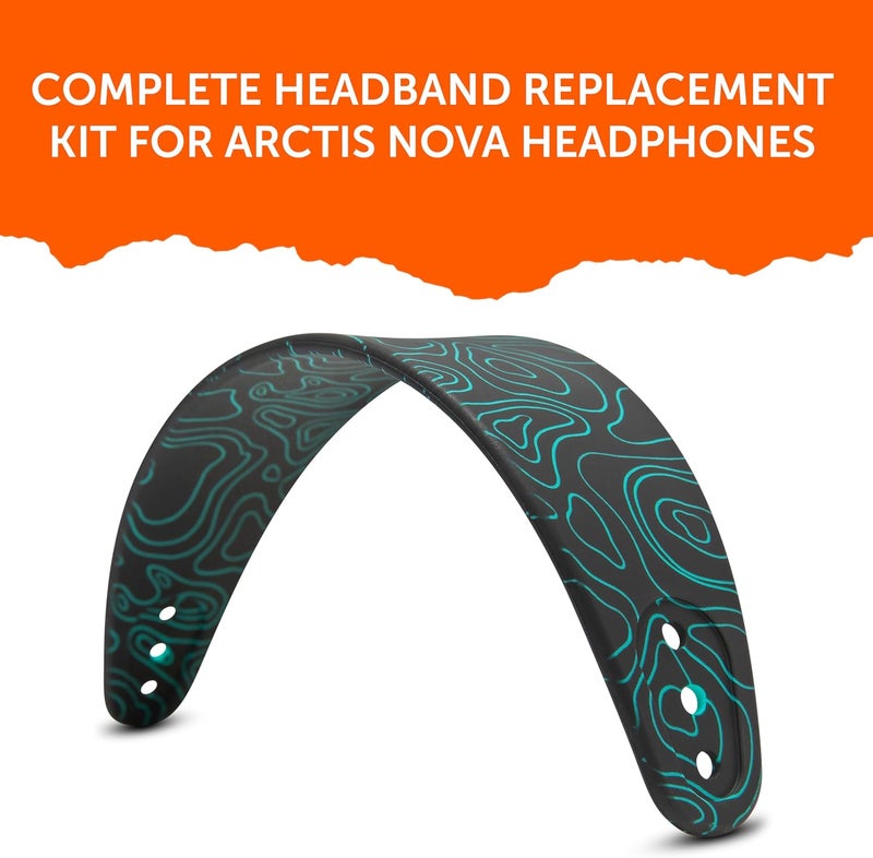 WC HeadbandZ Arctis Nova - Upgraded Silicone Headband for Arctis Nova Headsets by Wicked Cushions - Enhanced Flexibility, Comfort, and Style with Matching Earpad Designs | Midnight FrankP - Image 5
